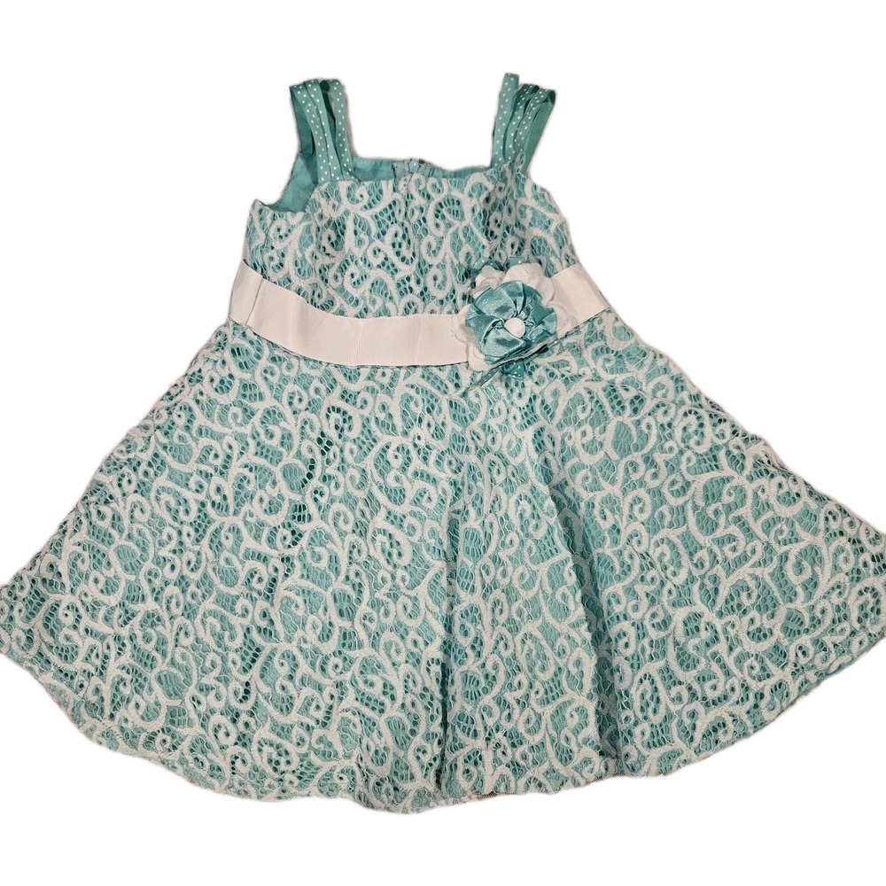 Teal Rare Editions Toddler Spring‎ Easter Dress Size 4t
